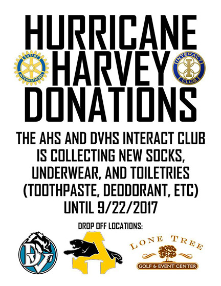 Antioch Rotary Hurricane Harvey Donations