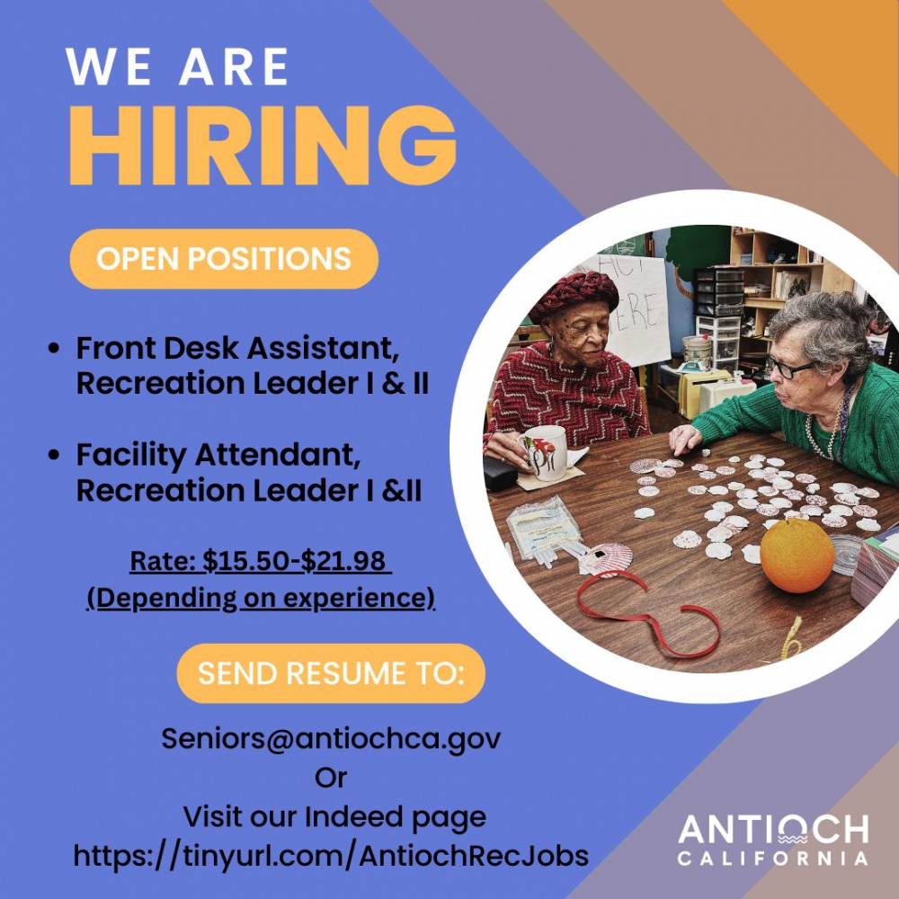 Antioch Senior Center Hiring